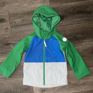 NWOT Lands' End Kids Colorblock Raincoat